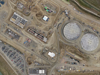 Aerial view of treatment plant