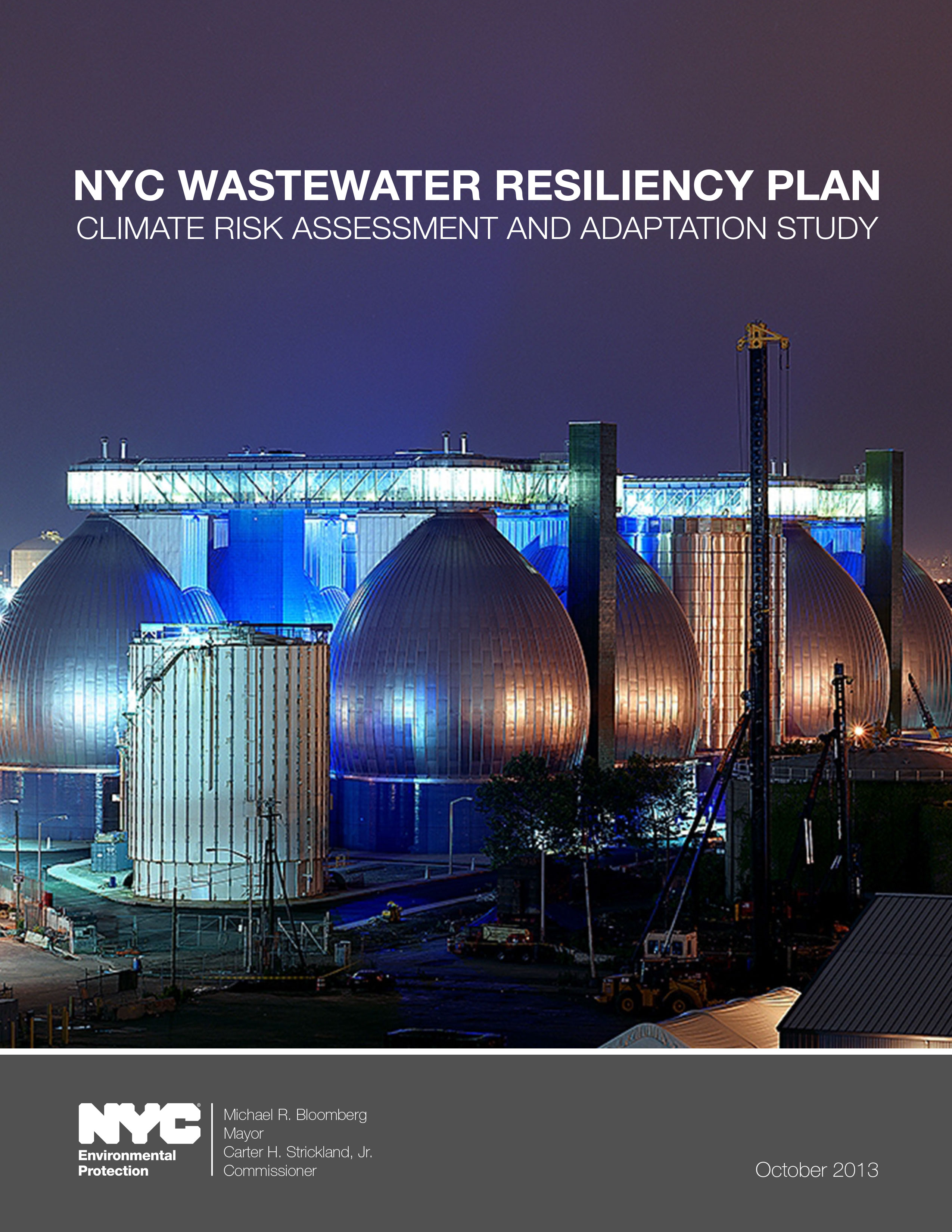 Cover of NYC wastewater resiliency plan report