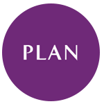 purple circle that says plan