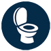 Toilet icon indicates this example relates to wastewater
