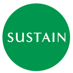 Green circle that says sustain